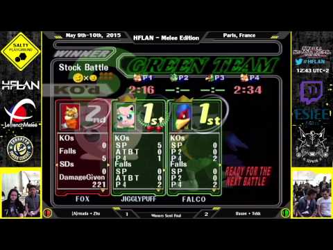 HFLAN - [A]rmada + SP | Zhu Vs ATBT | Baxon + Tekk - SSBM Doubles Bracket Winners Semi Final