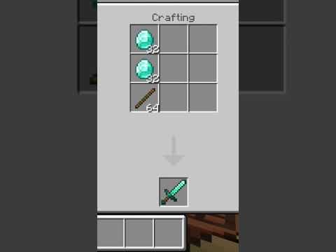 Minecraft me craft big diamond sword like and subscribe or amazing videos ke liye