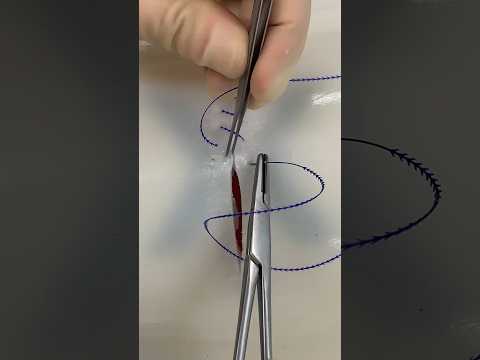 Barbed suture removal #surgicalskills #suturing #vet #surgeon #medicine #surgeonlife #tutorial #cool