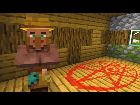 Terrifying Minecraft villager trap in haunted house!