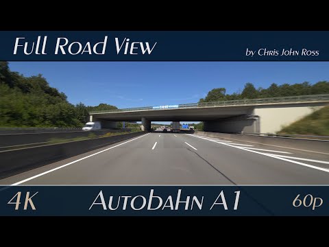 Autobahn (A1), Germany: Rastplatz Hasetal-Ost - Osnabrück-Nord - 4K (2160p/60p) Ultra HD