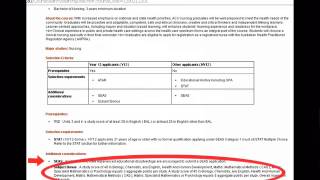 VTAC 101   Course Search