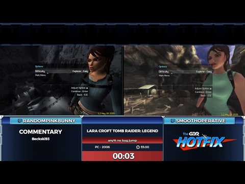 Tomb Raider Legend Race of RandomPinkBunny v SmoothOperative in 46:48 - Frame Fatales May 2019