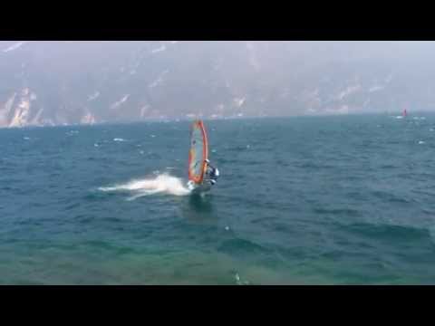 Windsurf: planing at Pier (Garda Lake) with 4,2 - 31st of march 2015