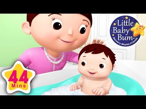 Baby Bath Song | Plus Lots More Nursery Rhymes | 44 Minutes Compilation from LittleBabyBum!