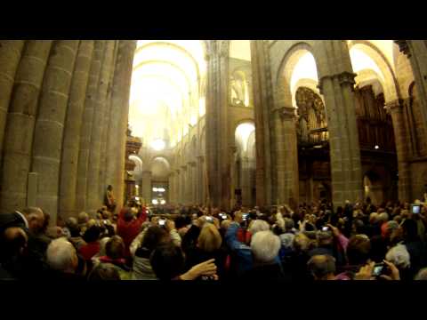 Inside Cathedral Santiago de Compostela: Botafumeiro
