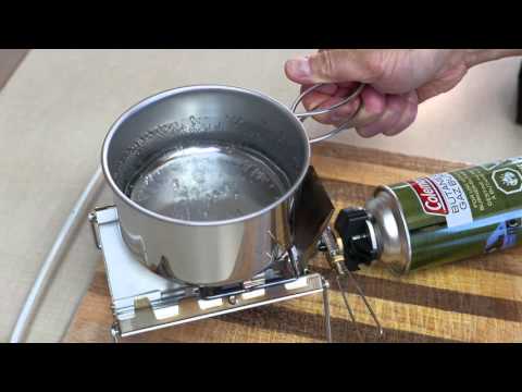 Preparing a Blendy Coffee on a Soto G-Stove