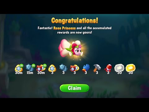 @Fishdom Level 10342, Got New Unique Fish 🐠 (Rose Princess) and Many Rewards 🎁