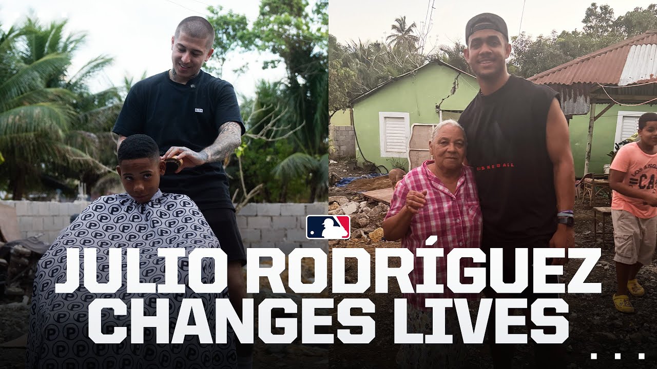 Julio Rodríguez helps REBUILD home for woman in the Dominican Republic ❤️ (feat. Vic Blends)