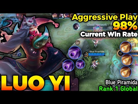 Luo Yi Aggressive 98% Current WinRate - Build Top 1 Global Luo Yi by Blue Piramida - Mobile Legends