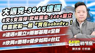 大邁克-3645達邁 8天5支漲停!武林盟主-2464盟立 恭喜武粉一起『買在nobody』!#達邁#盟立#雨都基隆#全新#欣興#惠特#健步如飛#台虹｜小武哥投資事務所｜陳武傑