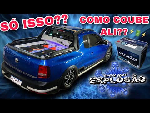 AONDE FICAM AS BATERIAS DO SOM DA SAVEIRO CROSS EXPLOSÃO??? SÓ ISSO???