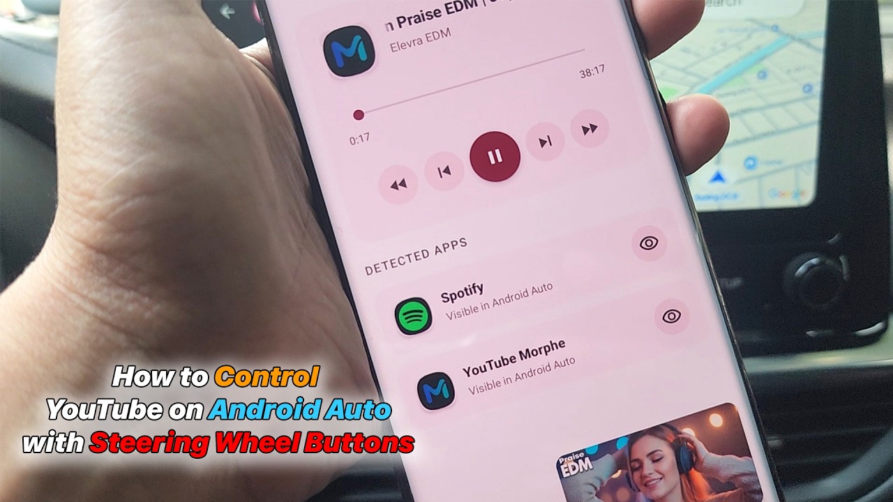 How to Control YouTube on Android Auto with Steering Wheel Buttons (DashRelay App)