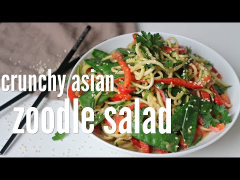 Crunchy asian Zoodle Salad | Vegan