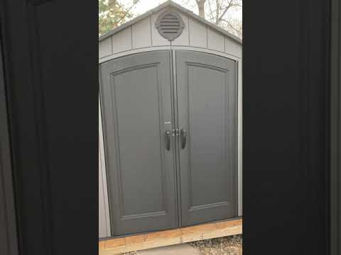 Lifetime shed door alignment fix
