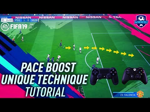 FIFA 19 UNIQUE PACE BOOST TUTORIAL - HOW TO SPRINT ULTRA FAST - BEST SPEED BOOST GLITCH