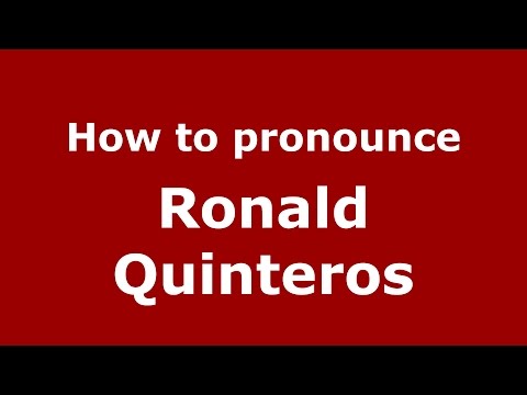 How to pronounce Ronald Quinteros (Spanish/Argentina) - PronounceNames.com