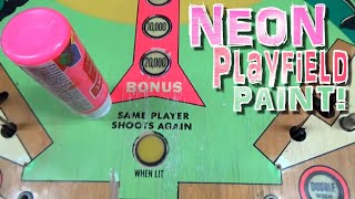 Repairing the NEON Paint that's Damaged on this Chicago Coin DOLPHIN Flipper Pinball Machine