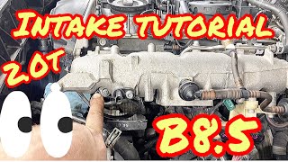 b8.5 Flex Fuel 2.0t tfsi (intake manifold) Removing CPMA (Fuel Injector) carbon cleaning a4 a5 a6 q5