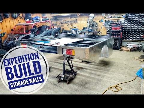 E10 | Custom Expedition Overland Flatbed Camper Build | Storage Box Back Walls | First Latch Cut Out