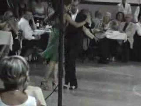  Sebastian Missé  and  Andrea Reyero  are  dancing  to  the  vals  "  Viejo Portón  "
