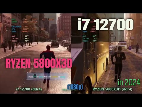 i7 12700 vs ryzen 5800x3d ddr4 in 2024