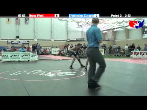 Bryce West vs. Christopher Cuccolo at 2013 FILA Cadet Nationals - FS