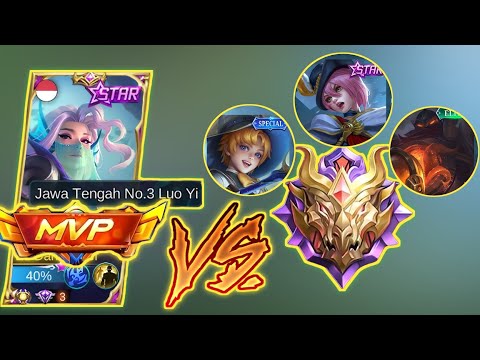LUO YI SATISFYING GAMEPLAY VS HARLEY MIDLANE | LUO YI BEST BUILD| TOP 1 GLOBAL LUO YI MOBILE LEGENDS