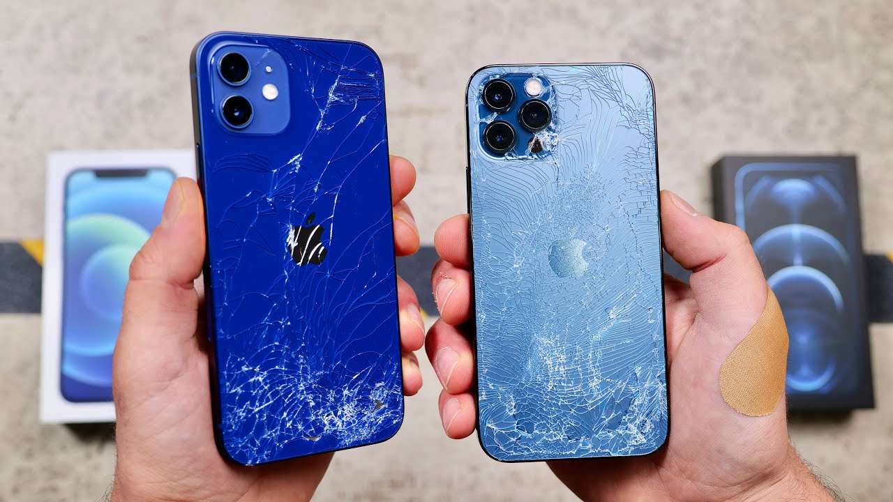 iPhone 12 vs 12 Pro DROP Test! 4x Stronger Ceramic Shield!