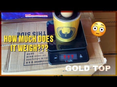 WEIGHING A GOLD TOP STROBE ROCKET!