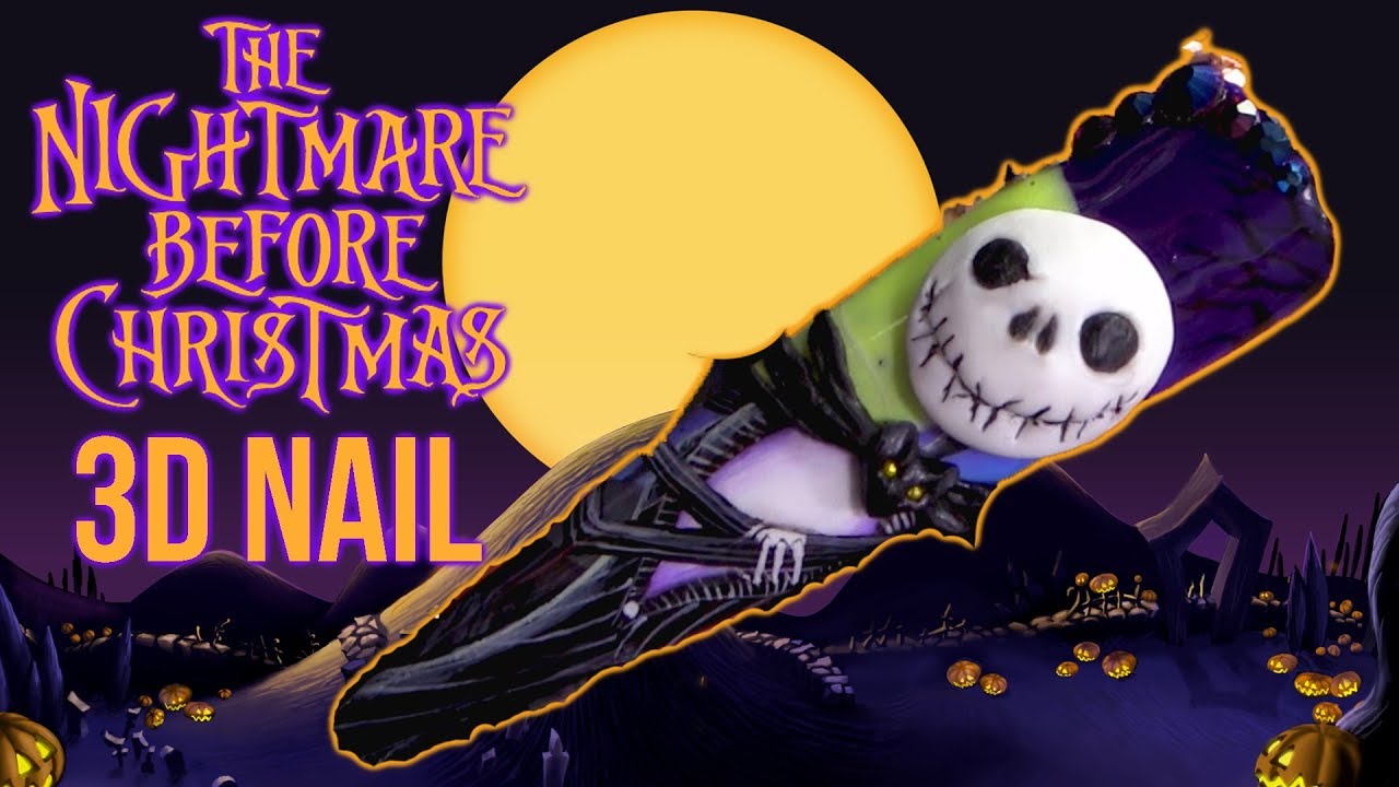 The Nightmare Before Christmas - Halloween 3D Nail Art #02