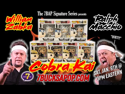 QUIET! Karate Kid/Cobra Kai signed Funko Pops! The 7BAP Signature Series