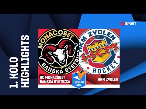 1. kolo: HC MONACObet Banská Bystrica - HKM Zvolen 5:1 (2:0, 1:1, 2:0)