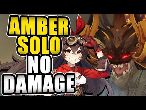 Genshin Impact but I solo Azhdaha with Amber