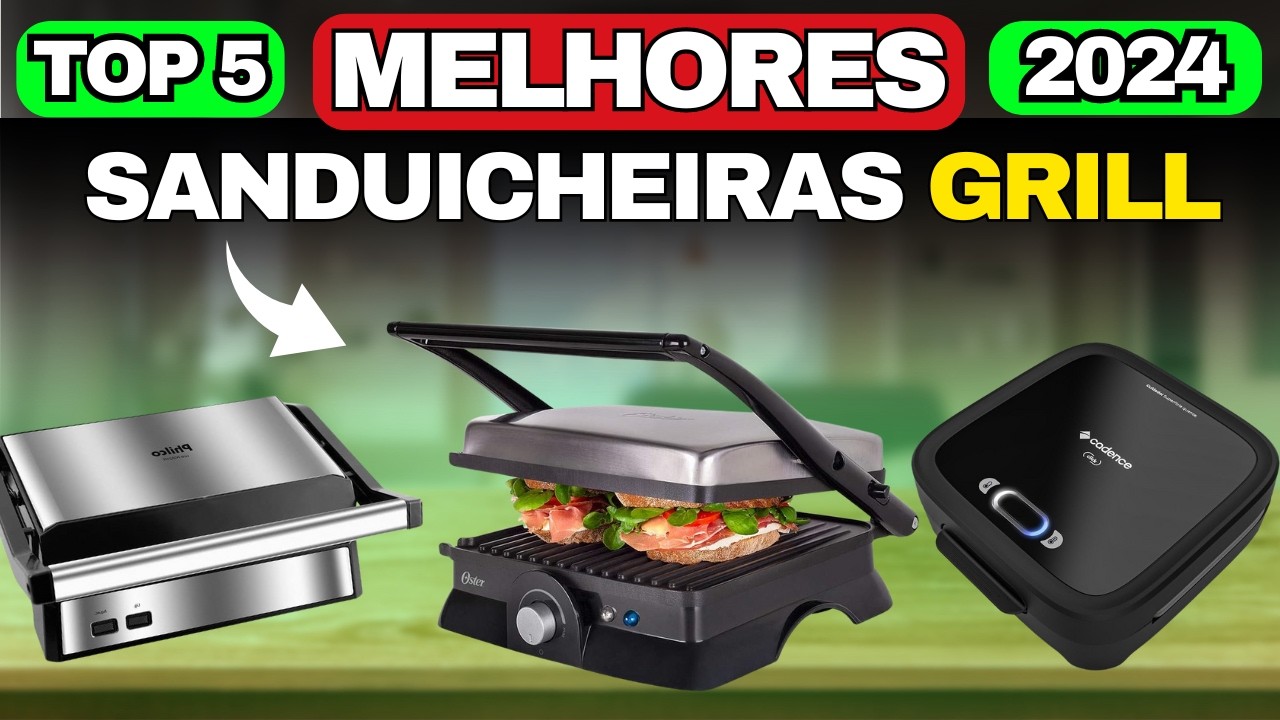 Qual é a melhor SANDUICHEIRA GRILL de 2024? Top 5 Melhores Sanduicheiras Grill para comprar em 2024!