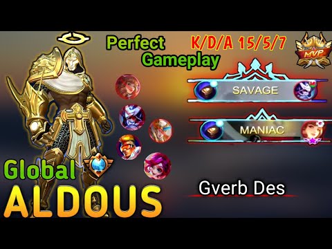 SAVAGE🔥One Punch Man |Stacks king OP Damage Build2020|Top Global Aldous by Gverb Des~Mobile legends