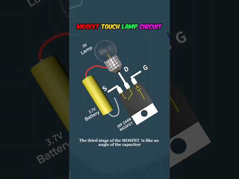 MOSFET Touch Lamp Circuit #diyelectronics #3delectronics #mosfet