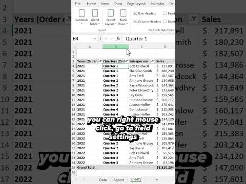 Repeating and Centering Labels in a PivotTable Repeating and Centering Labels in a PivotTable