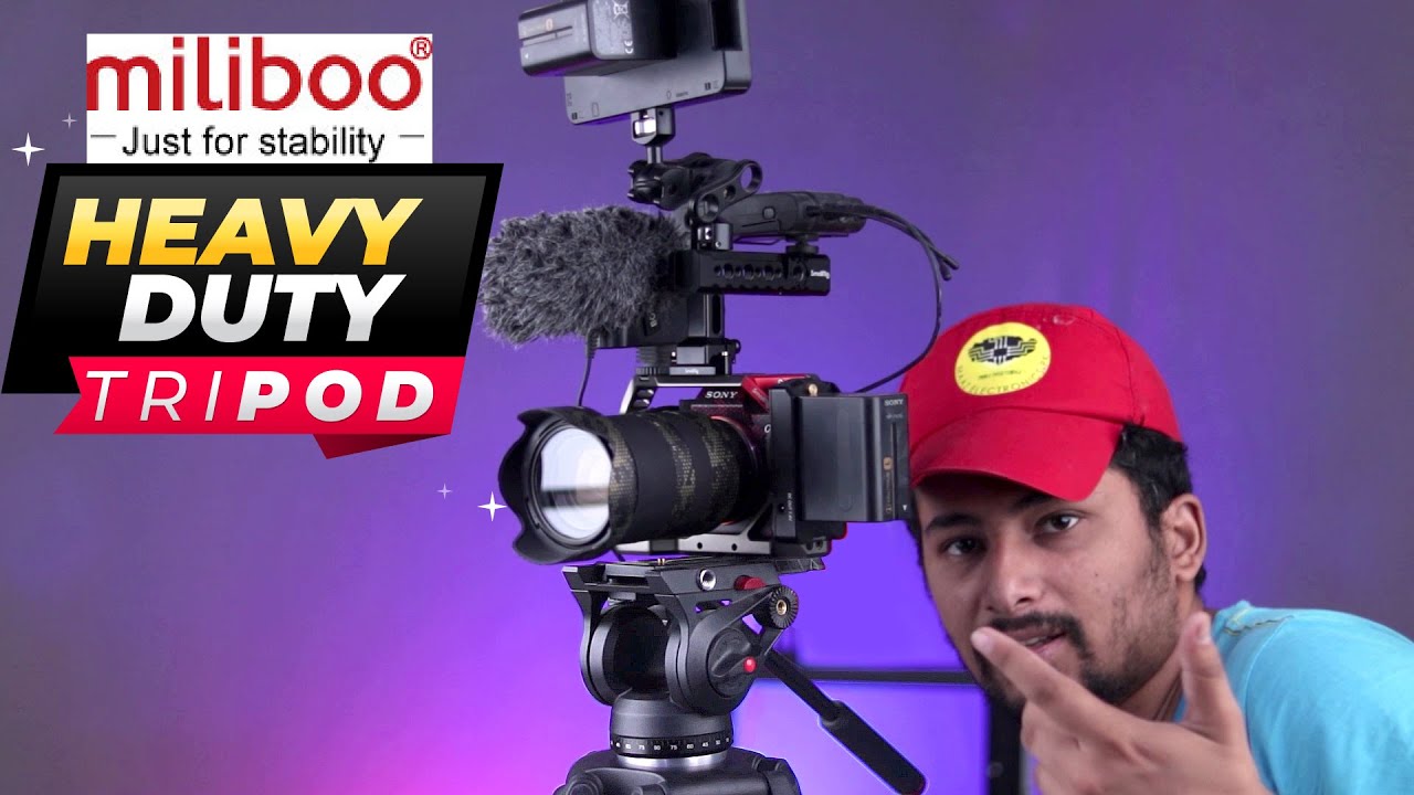Miliboo MTT601A Aluminum Heavy Duty Fluid Head Camera Tripod Unboxing & Review