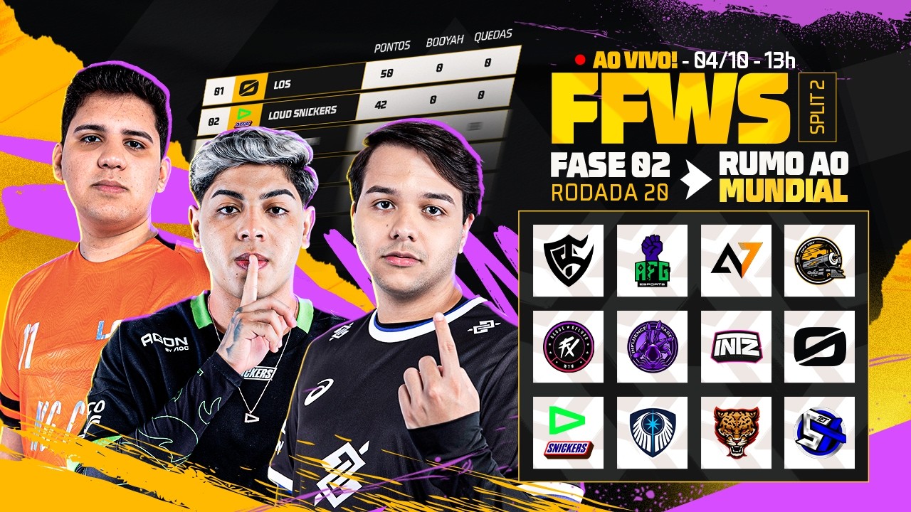 🔴 FREE FIRE AO VIVO: FFWS BRASIL SPLIT 2 - FASE RUMO AO MUNDIAL | ÚLTIMA DIA