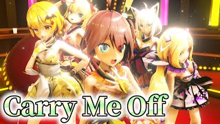 【MMD通常版】ホロライブ1期生が着物ドレスで「Carry Me Off」【赤井はあと・アキロゼ・白上フブキ・夏色まつり・夜空メル】