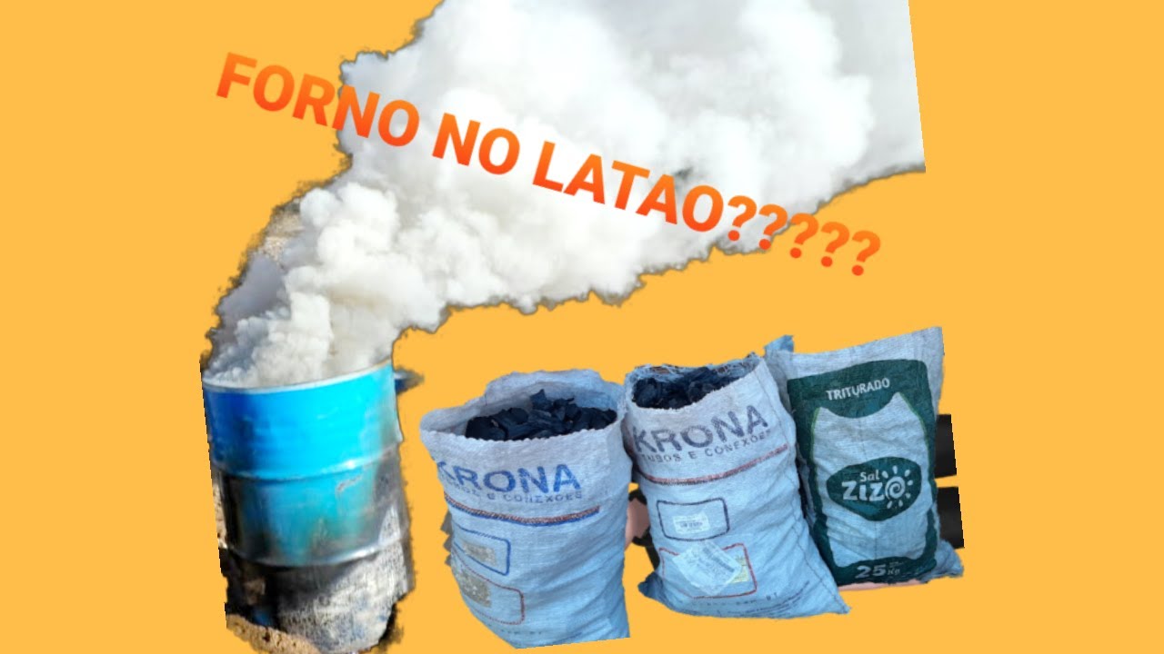 forno de carvao no latao, economize,ou faça grana extra