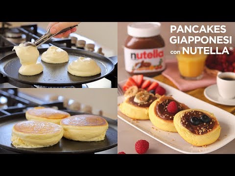 PANCAKES GIAPPONESI con NUTELLA® Ricetta Facile di Benedetta - JAPANESE FLUFFY PANCAKES Easy Recipe