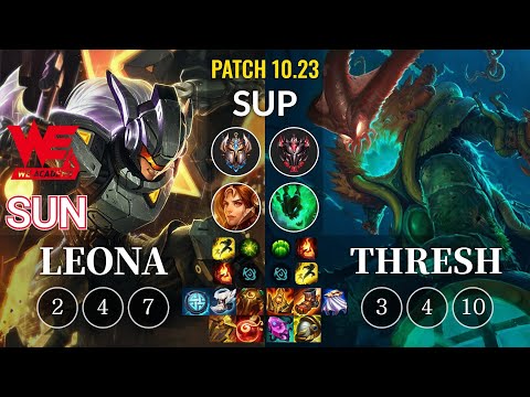 WEA Sun Leona vs Thresh Sup - KR Patch 10.23