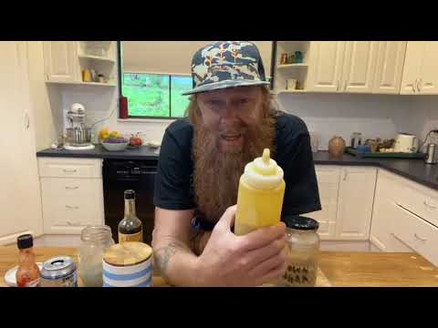 Hot dogs with Carolina mustard sauce