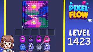 Pixel Flow Level 1423 Solution Walkthrough