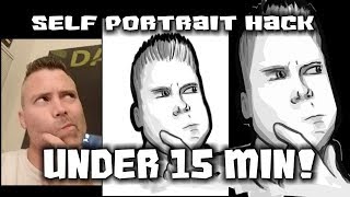 Self Portrait Hack - Drawing stylised selfie (avatar) in less than 15min