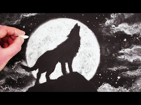 How to Draw a Wolf Howling at the Moon: Step by Step