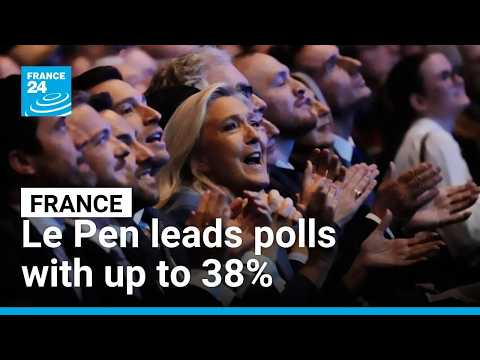 Le Pen leads polls with up to 38% six months before election