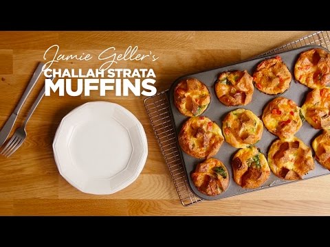 Challah Strata Muffins | Breakfast Challah Muffins | JOY of KOSHER